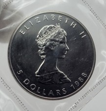 加拿大枫叶加拿大皇家铸币厂1988 银币| eBay