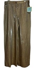 CeCe Gold metallic Polyester Pants Size XL NWT.