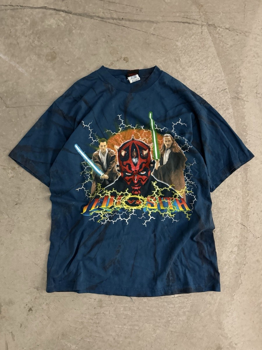 NWT Vintage Star Wars Episode 1 Jedi vs Sith Darth Maul Tie Dye T