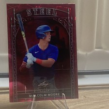2024 Leaf Trinity Steel Pink Laser 8/25 Malcolm Moore #S-68 RC SSP 