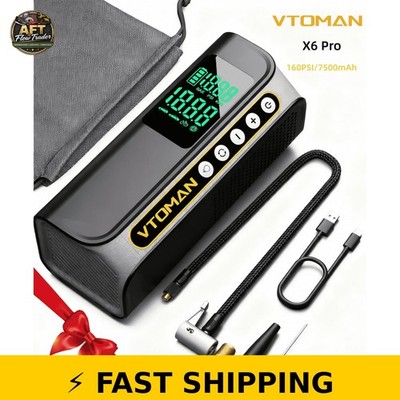 VTOMAN X6 Pro Portable Air Compressor - 160PSI Cordless Tire Inflator