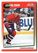 1991-92 Score Canadian English #65 Shayne Corson