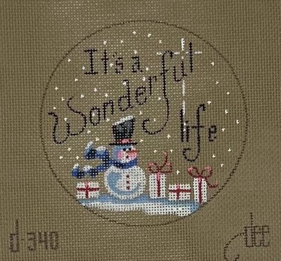 It s A Wonderful Life Snowman Needlepoint Canvas Dee Dede W Handpainted Read