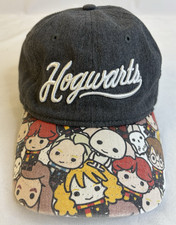 Harry Potter Hogwarts Hat Black Grey Strapback Dad Cap Dumbledore Voldemort