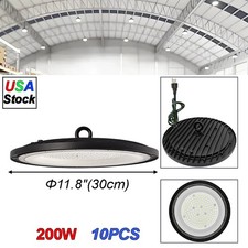 10 Pack 200W UFO Led High Bay Light Plug and Play