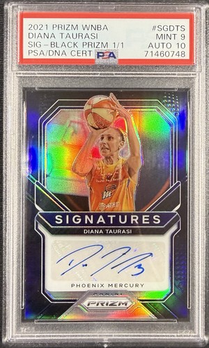 2021 Prizm WNBA Diana Taurasi Signature Black 1/1 PSA 9 / DNA 10 AUTO