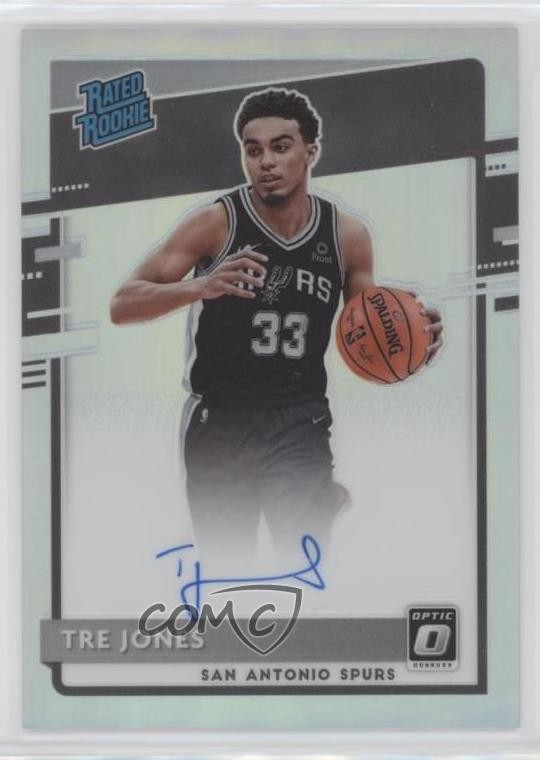 2020 Panini Donruss Optic Rated Rookie Holo Prizm Signatures Tre Jones Auto 7f0