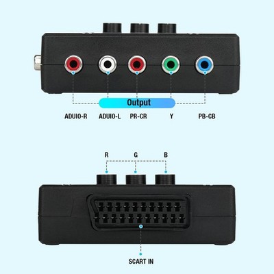 RGBS VGA to YPBPR Converter SCART to YPBPR For 480i 480p 576i 576p 720p 1080i A