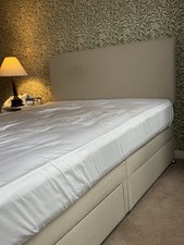 Small Double Divan Bed with Storage Drawers Headboard & Immaculate Mattress
