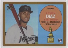 2021 Topps All-Star Rookie Cup Base Statue Gold Foil 14/50 Lewin Diaz #10 qf6