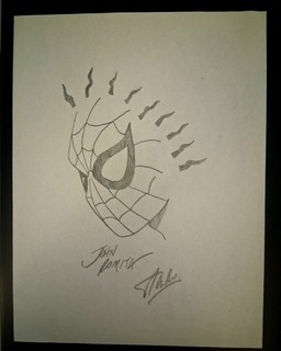 Spiderman Original Art Sketch John Romita Sr Stan Lee Signed