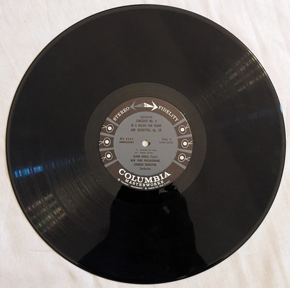 Columbia 6-EYE MS 6202 Beethoven CONCERTO N.4 Gould/ Bernstein LP stereo 2J/1G - Image 4 of 4