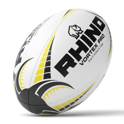 Rhino Vortex Pro Match Rugby Ball 5 White 5 White