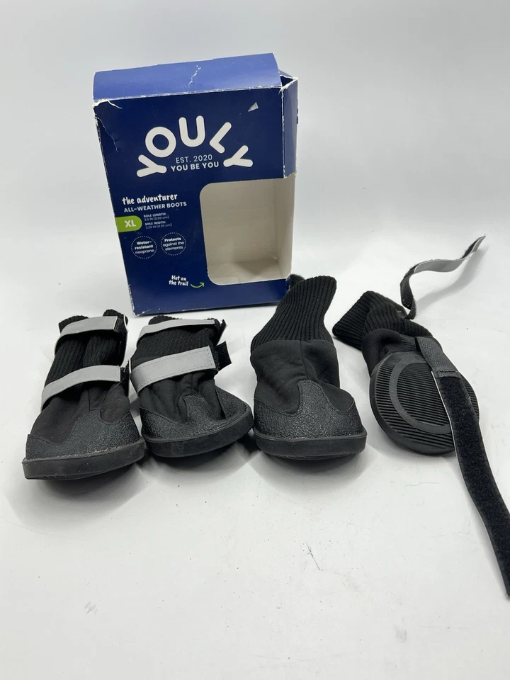NUEVAS BOTAS YOULY para perros XL The Adventurer resistentes al agua para todo tipo de clima negras grises Foto 3 de 4