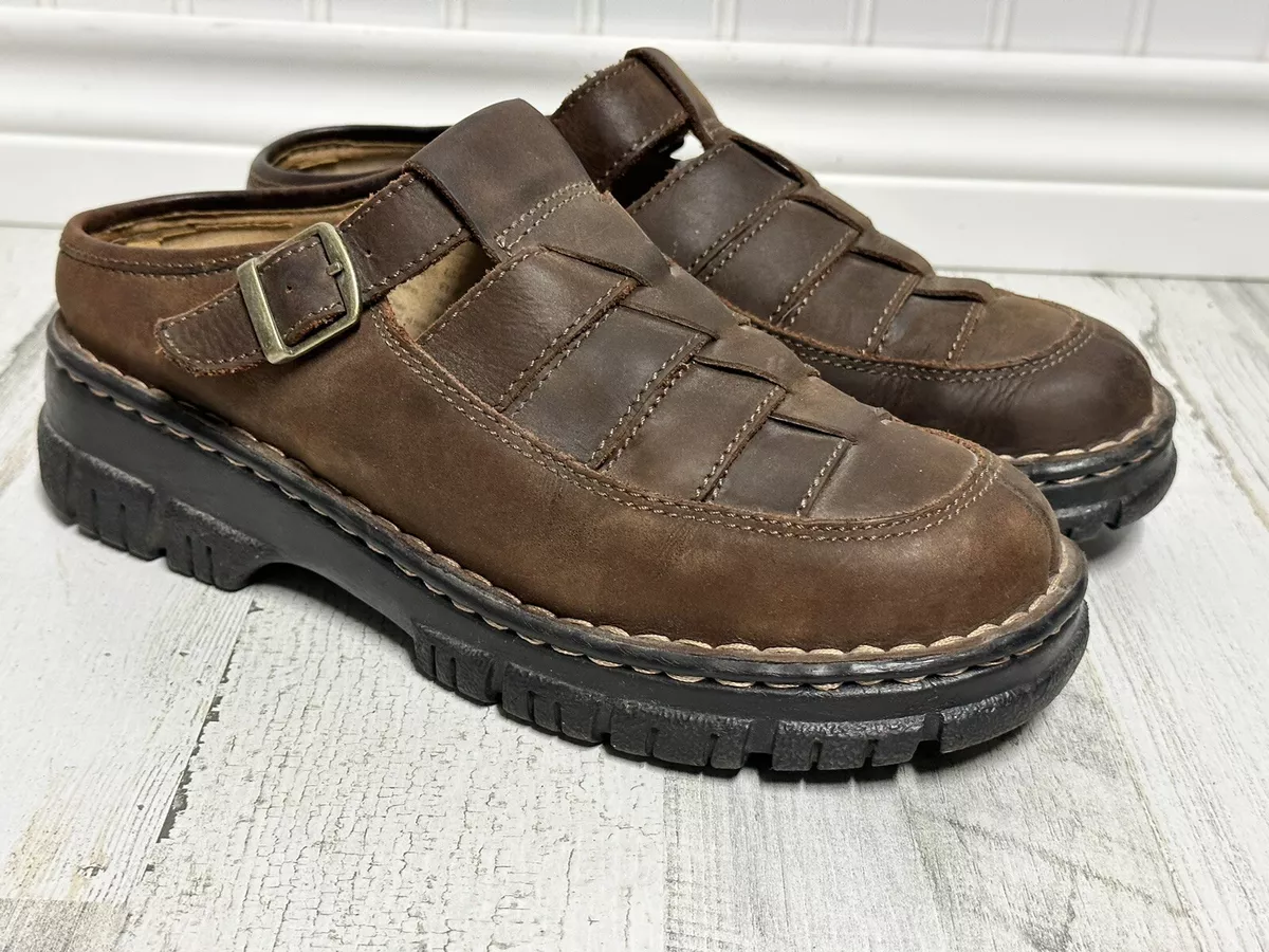 Vintage 90s Predictions Genuine Brown Leather Sandals Slides
