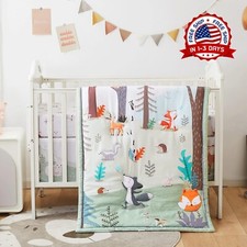 Juego de ropa de cama para cuna de 3 piezas para ni os con dise o de animales US