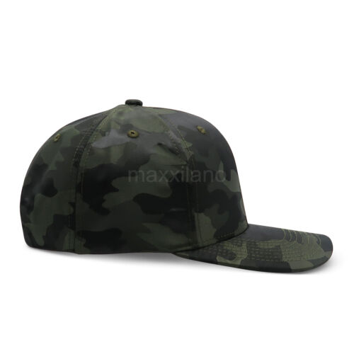 Men Snapback Hat Mesh Solid Flat Brim Style Baseball Cap Trucker Visor Tactical - Picture 14 of 48