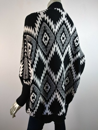 QUINN Sweater Open Front L Sleeves Black OVERSIZED Sz S PERFECT - Picture 11 of 11