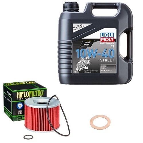 Hiflo ÖLfilter Set Limol 10W-40 Street 4L FüR Triumph Trophy 1200 T300E Bj.1998-image
