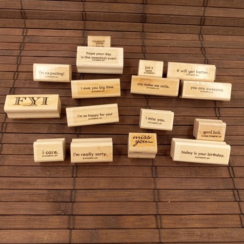 Stampin Up FYI 16 Gummistempel Kartenbastelset Ich erwarte dich bring mich zum Lächeln - Bild 1 von 9