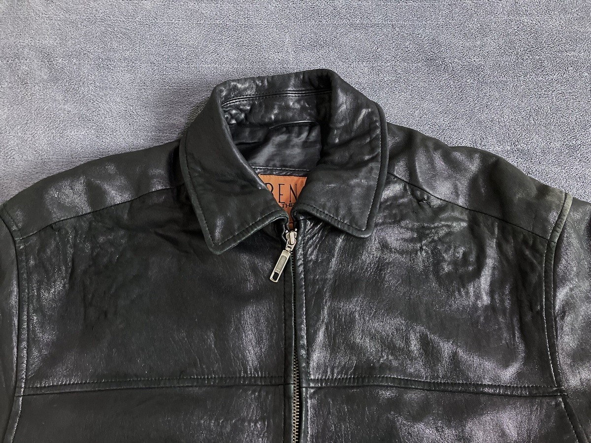 Bench Leatherwear Jacket Men's Medium Leather Black Soft Classic