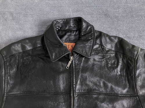 Bench Leatherwear Jacket Men’s Medium Leather Black Soft Classic Full Zip ISSUES - Picture 2 of 24