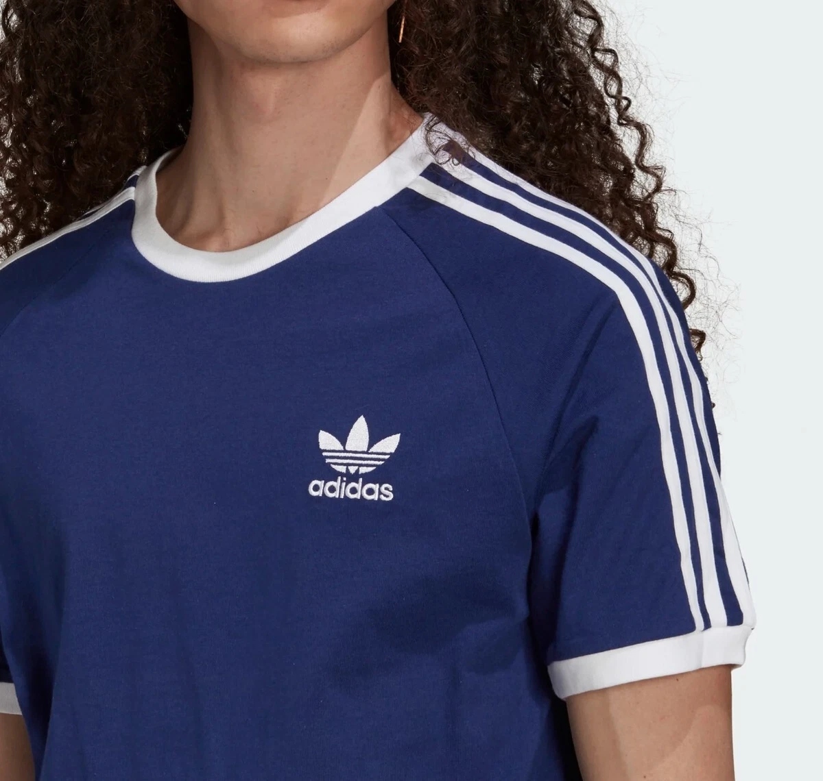adidas Men s Adicolor Classics 3-Stripes Tee Night Sky Size S #H37760 | eBay