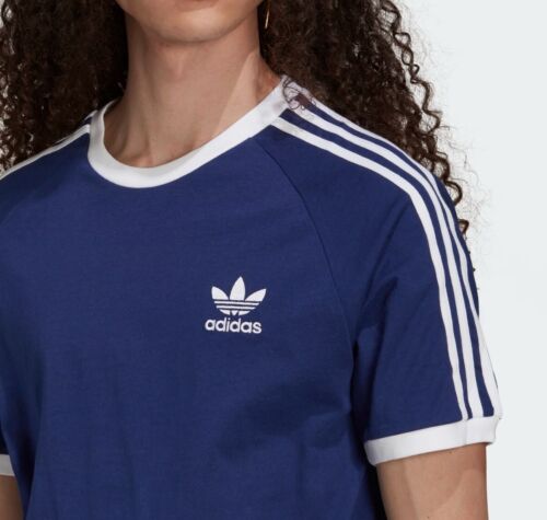 Camiseta Adidas Hombre Adicolor Classics 3 Rayas Cielo Nocturno Talla S #H37760 - Imagen 2 de 2