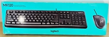 Logitech MK120 Wired USB Keyboard and Mouse, Black (920-002565) NEW