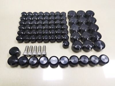 75X Black CNC Engine Bolt Caps Cover For Harley Electra Street Glide FLHX FLHXS