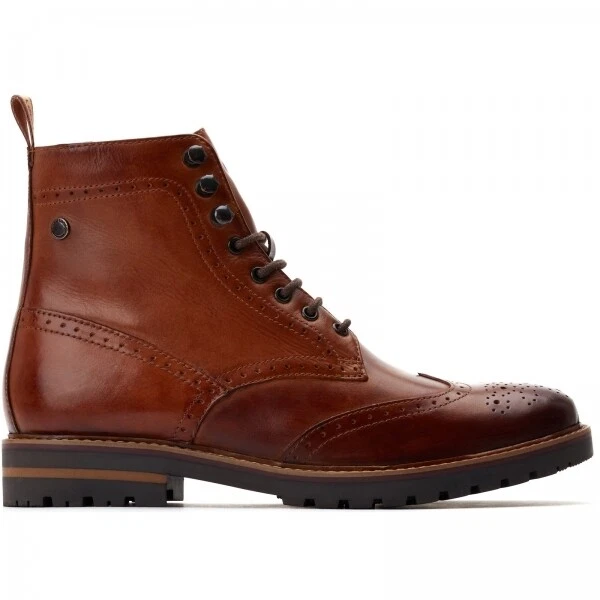 Base London GROVE WASHED Mens Boots Burnt Tan