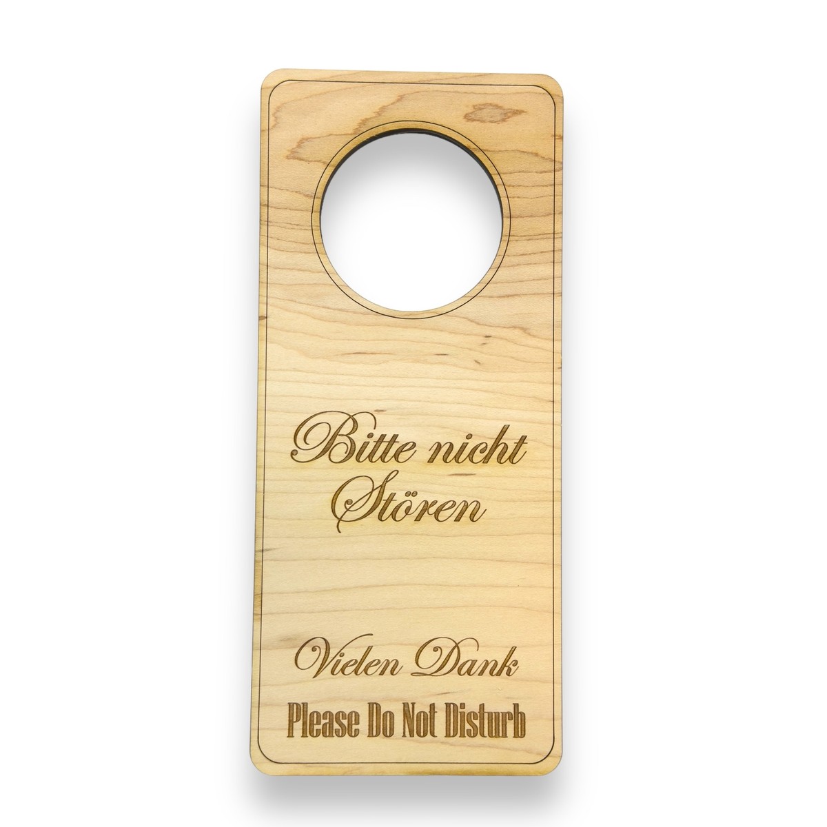 German Language - Please Do Not Disturb - Door Hanger - Raw Wood 9x4 German Language - Please Do Not Disturb - Door Hanger - Raw Wood 9x4