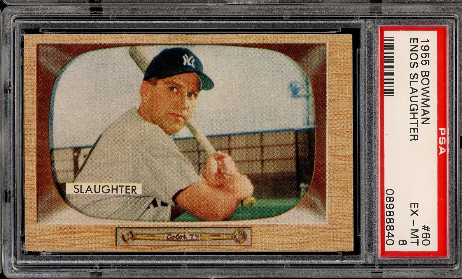 1955 Bowman Baseball #60 Enos Slaughter PSA 6