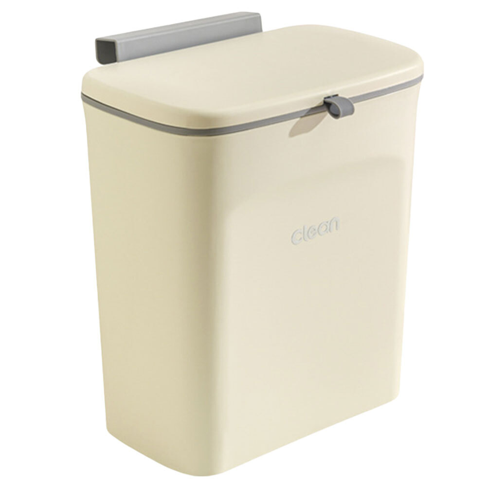 7/9L Hanging Trash Can Wall Mounted with Sliding Lid Garbage Can