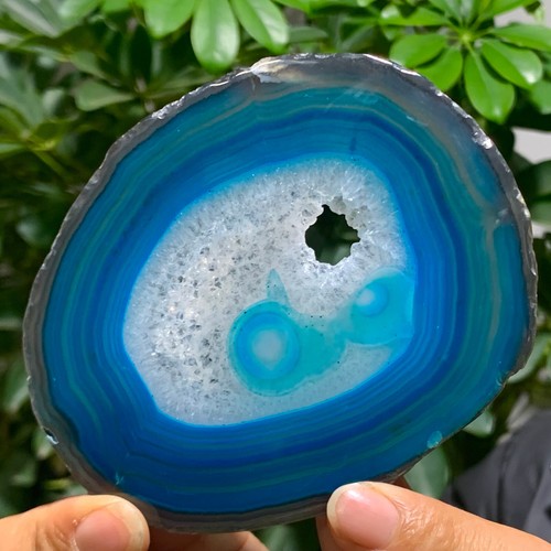 104G Natural Beautiful Agate Geode Druzy Slice ExtraLarge Gemstone - Picture 4 of 14