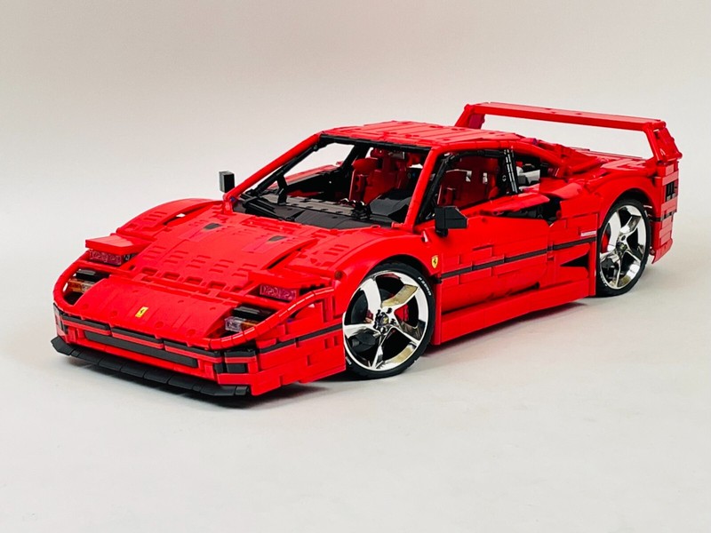 MOC TECHNIC SET: Ferrari F40 Super Car 1:8 Scale -Without Box- =BRAND NEW= MOC