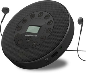 rechargeable lcd stereo bluetooth speakers player cd audio display