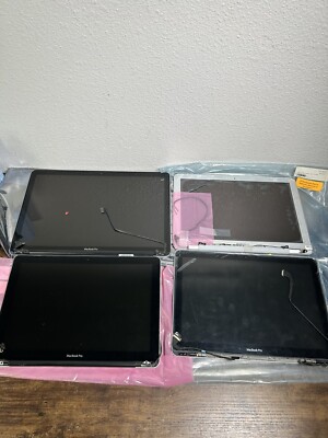 Lot of 4 GENUINE APPLE MacBook Air / Pro  LCD Screens Silver **For Parts** AS IS
