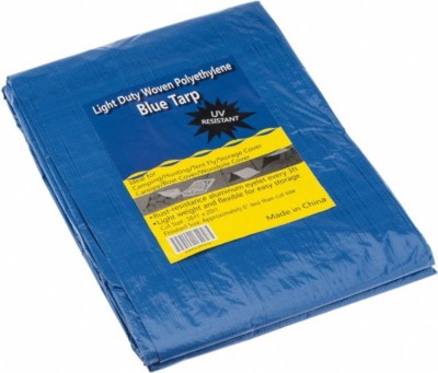 PRO SOURCE Light Duty Blue Polyethylene Tarp: UV Resistant, 20' x 16' x 5 mil