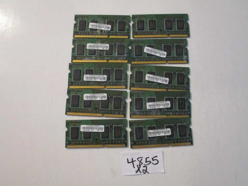Elpida+Kingston 10x1Gb=10Gb PC3-8500 1066Mhz DDR3 SO-DIMM Laptop Memory RAM 4855 - Image 2 of 4