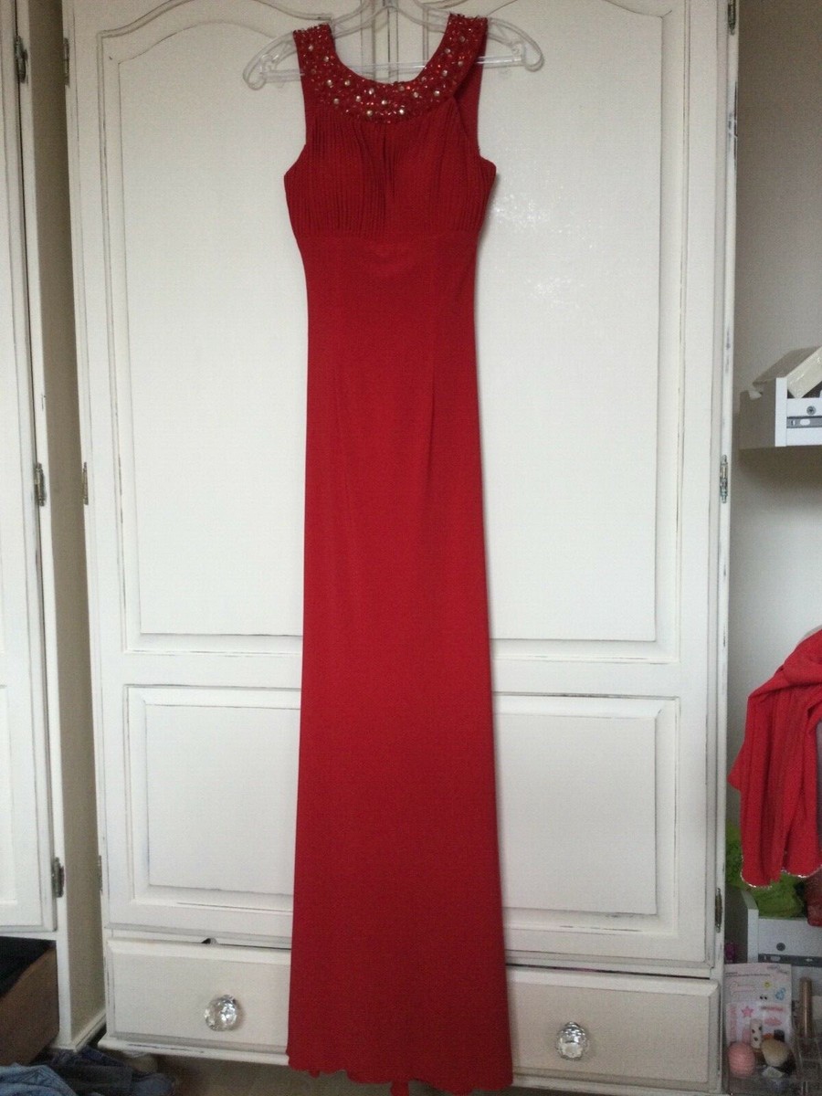 Stunning Young Ladies Sonique Prom Red Dress with shawl size 2- UK
