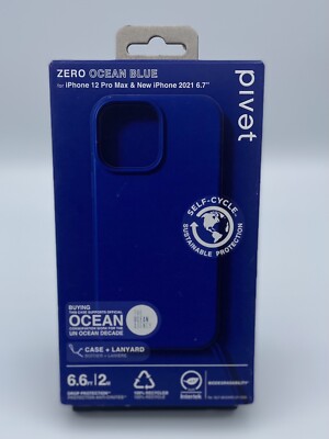 Pivet - Zero iPhone 12 Pro Max & New iPhone 2021 6.7 W/ Lanyard Ocean Blue