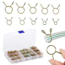 250X Hose Spring Clamps 6-14mm Fastener Fuel Water Line Pipe Air Tube Clips Kit