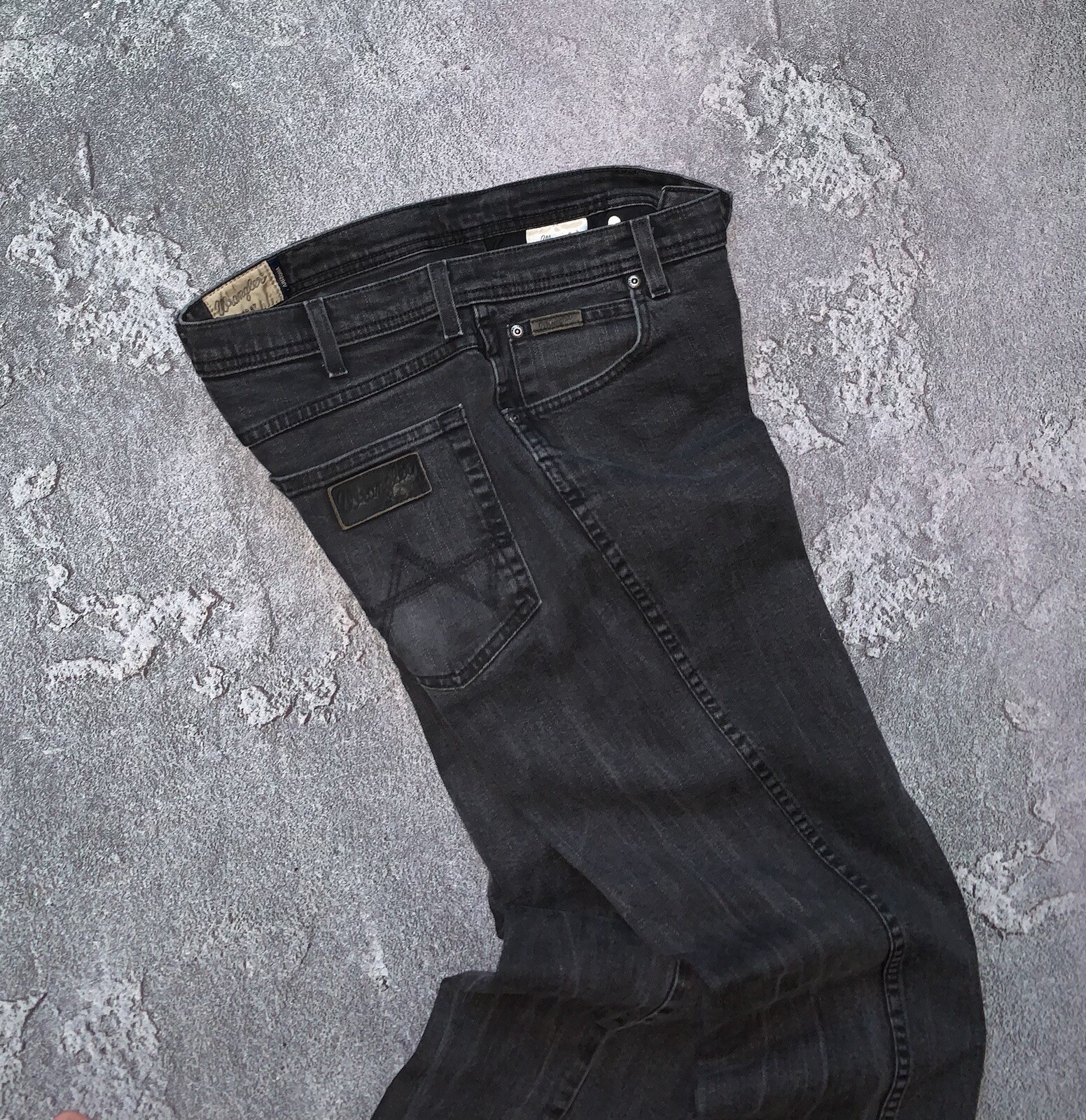 Wrangler 33/30 Arizona Stretch Black Denim Pant Trouser Chino Jean Vintage 00s image 4