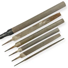 Nicholson 12, 13, 15, 18 in Flat, Round and Half Round File Set, 6 Pcs, USA