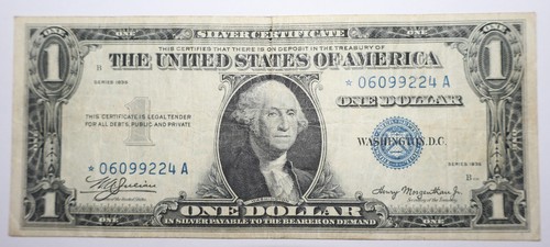 1935 1 $ Silber Zertifikat Stern Schein 2 Daten Julian Morgenthau ss