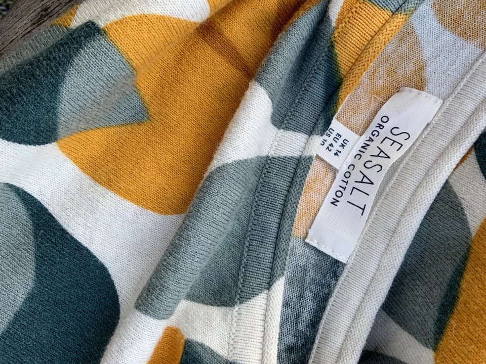 Seasalt Free Day Jumper TOP YELLOW Lemons Sunglow Organic Cotton KITSCH 14 16. - Image 3 of 4