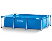 Intex 220X150X60 Schwimmbad Swimming Familienpool Schwimmbecken Rechteck Frame