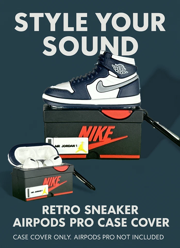 AirPods Pro 1 2 & AirPods 1 2 3 4 Case Retro Sneaker Shoe‑Box - Image 4 of 4
