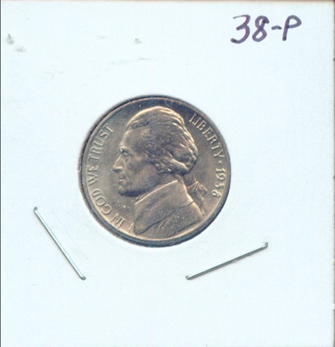 1938- P JEFFERSON NICKEL  CH BU (3G877) FIRST YEAR OF JEFFERSON NICKELS - Bild 1 von 2